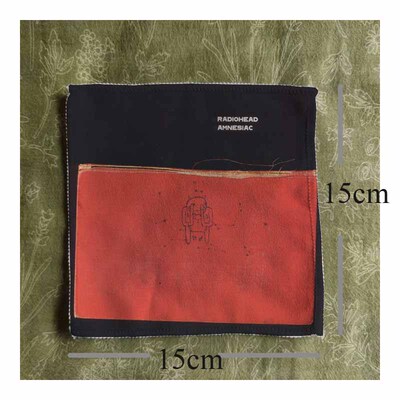 radiohead电台司令电头kid A文艺青年摇滚喷印布贴包包衣服配件