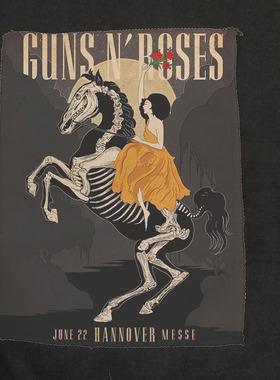 枪花guns n roses流行金属乐队印花布贴个性diy服饰包包牛仔配件