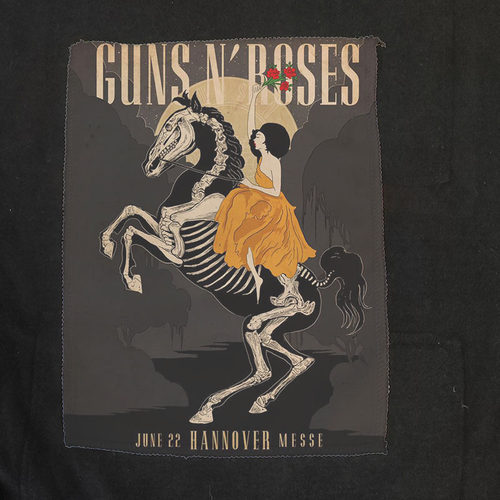 枪花guns n roses流行金属乐队印花布贴个性diy服饰包包牛仔配件