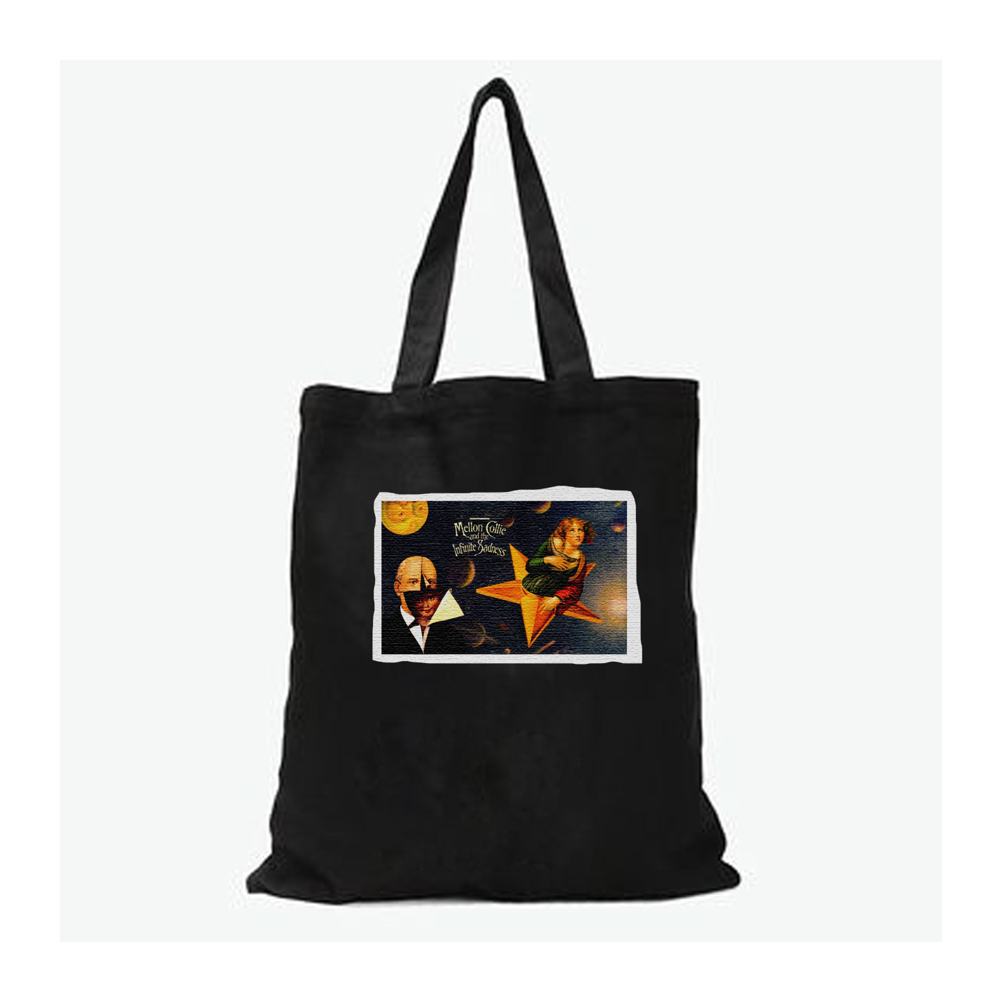 多款小众smashing pumpkins碎南瓜无尽哀伤另类摇滚黑色帆布包袋