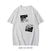 youth音速青年手工拓印设计感男女花灰色纯棉短袖 多款 sonic T恤