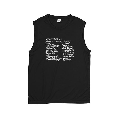 radiohead demo电台司令电头潦草手绘文字设计感文艺摇滚纯棉坎肩