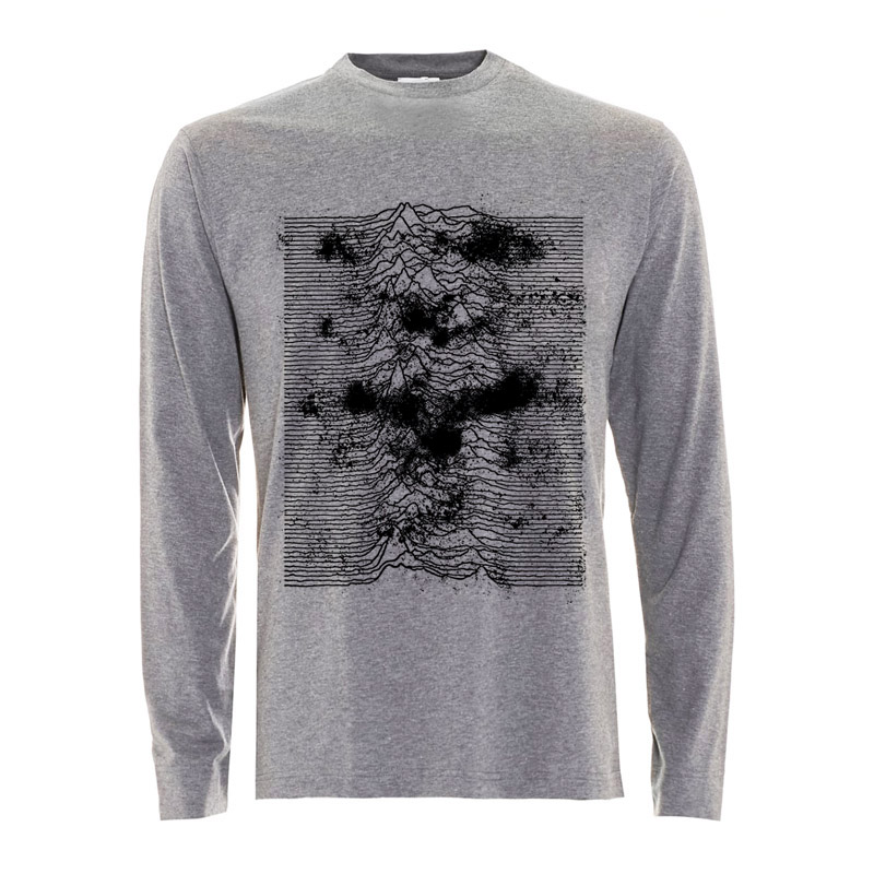 joy division unknown pleasures快乐小分队喷墨印花男女长袖T恤