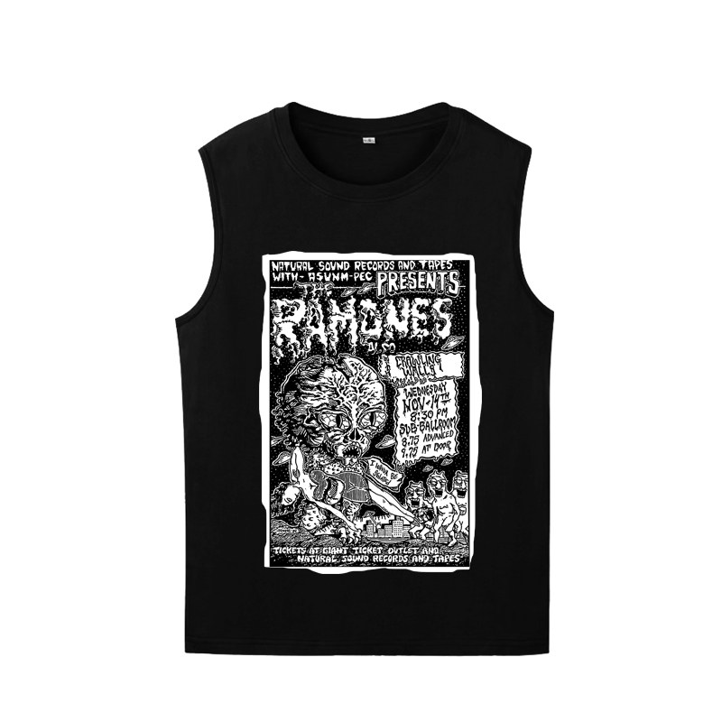 ramones雷蒙斯贴布坎肩无袖背心