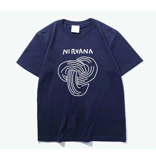 kurt cobain nirvana grunge rock朋克风手绘设计感纯棉短袖T恤