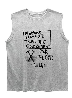 pink floyd 平克弗洛伊德 前卫艺术摇滚手绘喷印坎肩背心无袖T恤