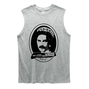 queen freddie mercury van halen金属摇滚乐队复古坎肩背心无袖T