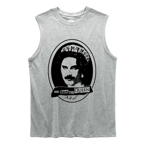 queen freddie mercury van halen金属摇滚乐队复古坎肩背心无袖T