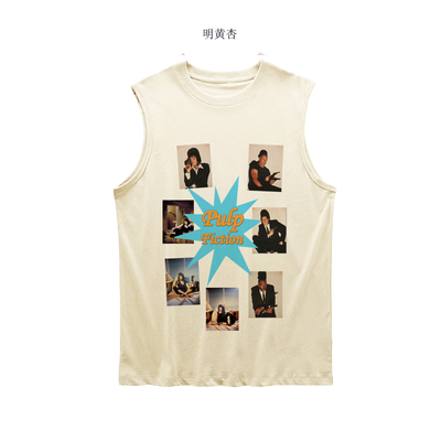 pulp fiction 流行电影文化 昆汀 低俗小说薄软夏季坎肩背心无袖T