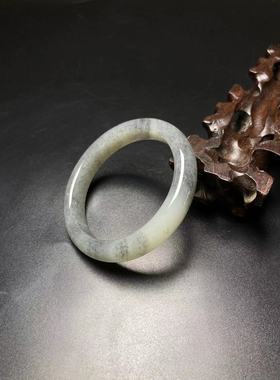 天然新疆和田玉青花籽料细条圆条美人条手镯内径54.5MM