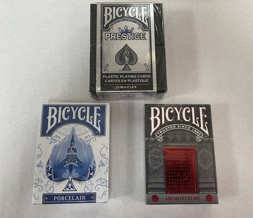 BICYCLE单车扑克牌青花瓷掼蛋游戏美国塑料扑克防水皱斗地主清货