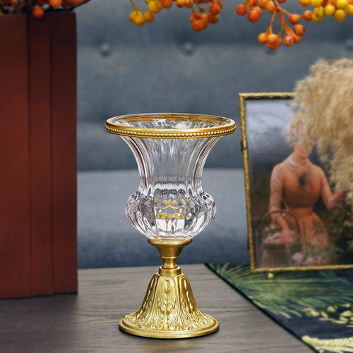 费灵美式黄铜玻璃客厅