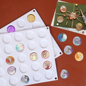 创意中式 diy火漆蜡粒印章蜡封信封硅胶模具巧克力小饼干烘培模具