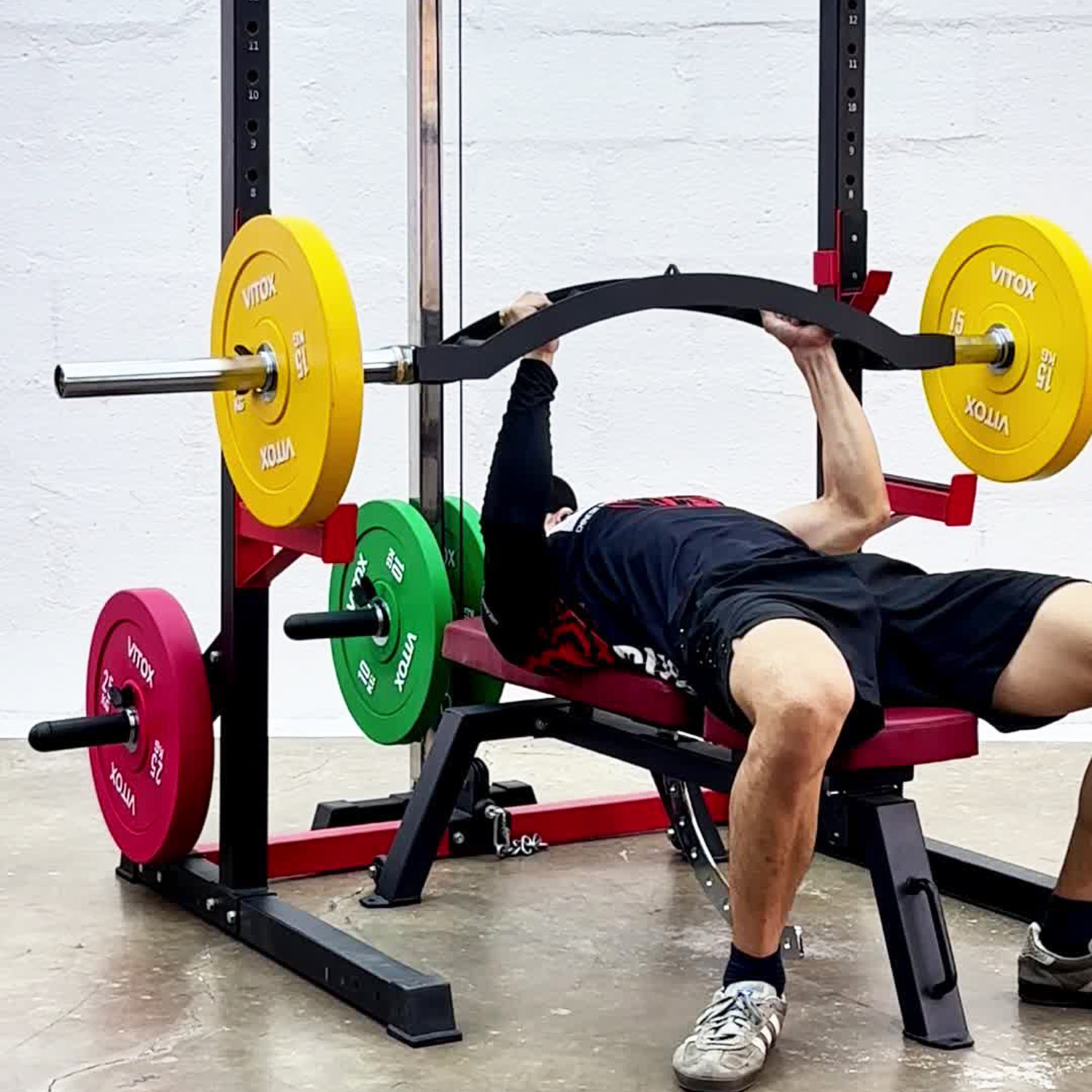 多把位圆弧型杠铃杆卧推训练奥杆瑞士杆高位下压手柄高承重多角度