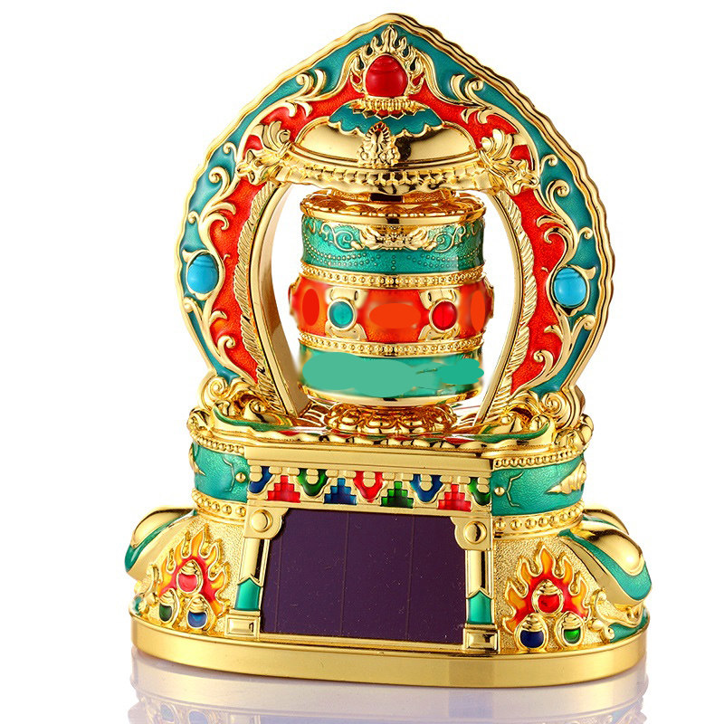 网红车载太阳能转动车内装饰品汽车合金自动旋转摆件高档男女