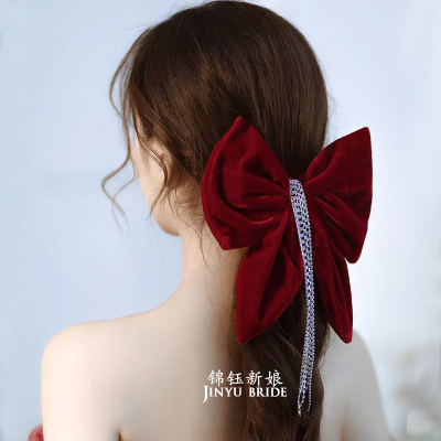 流苏公主风发夹新娘lolita水钻