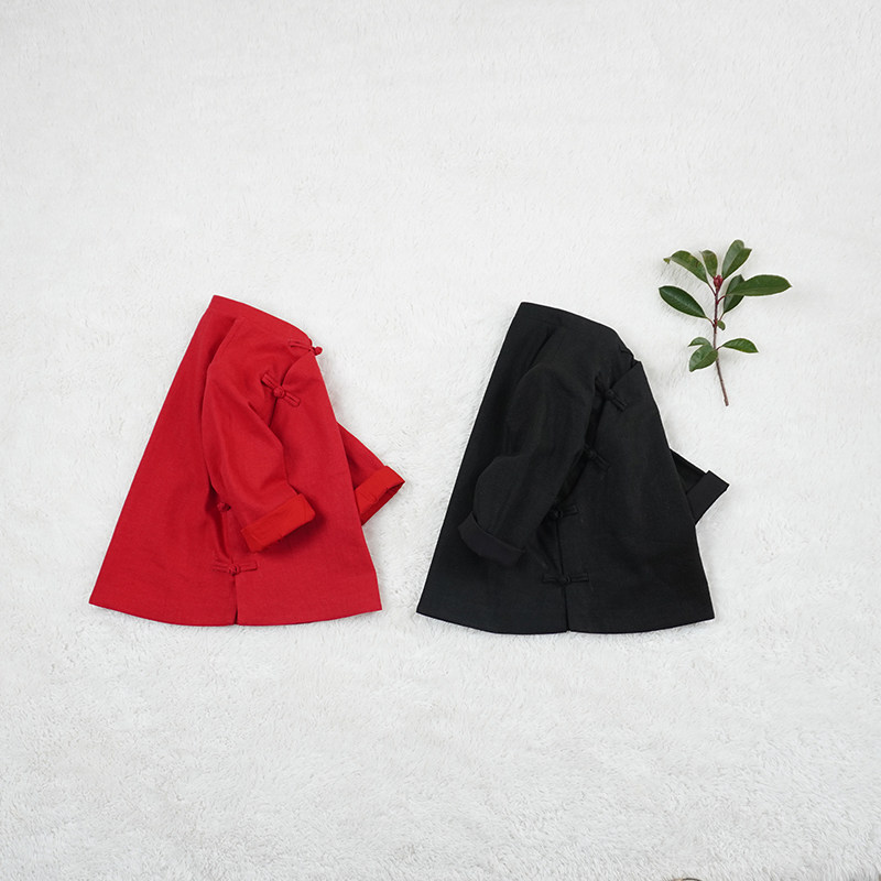 燕子手工春秋款中式斜襟男女童复古汉服外套宝宝周岁生日礼服衬衫,童装/婴儿装/亲子装,唐装,淘宝优惠券,粉丝福利购,淘宝优惠卷