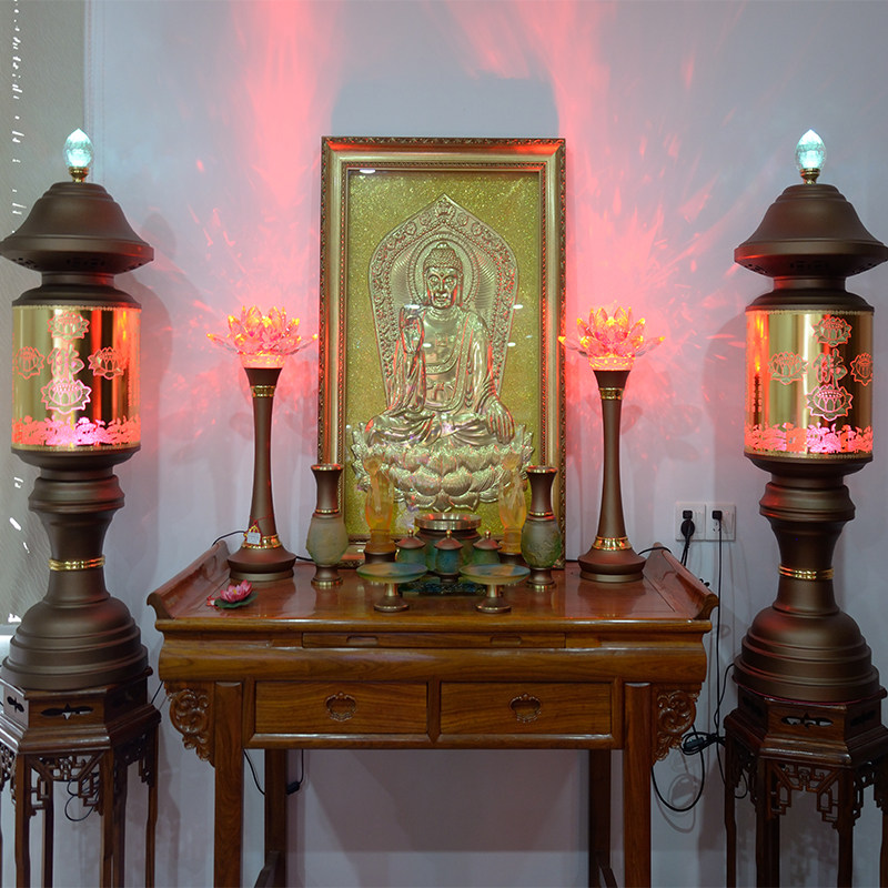大型寺庙 落地神社灯佛前供灯led财神灯关公长明灯佛灯莲花灯招财