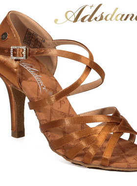 ADS女拉丁舞鞋专业伦巴恰恰成人中跟 广场舞专业拉丁鞋软底高跟