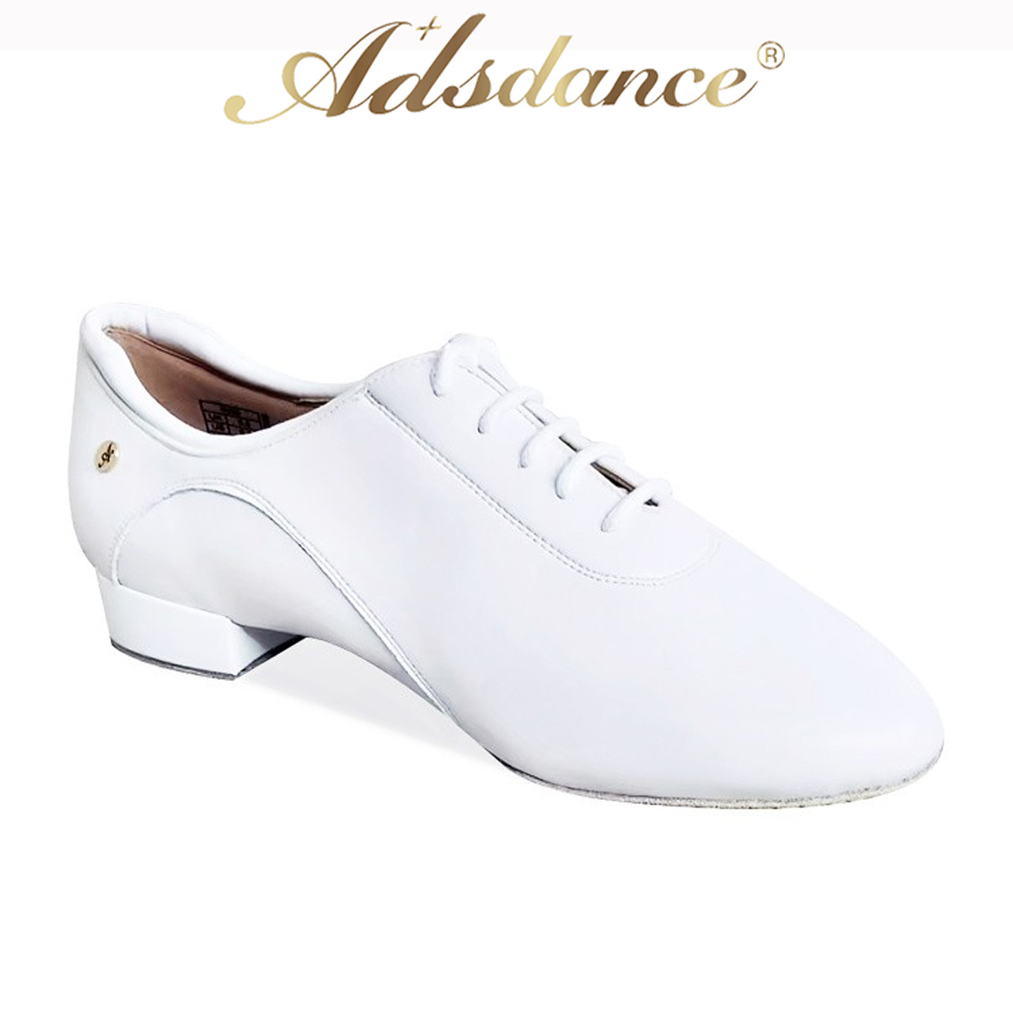 ADS摩登舞鞋男鞋白色探戈舞蹈鞋软底比赛专用Adsdance专业摩登鞋