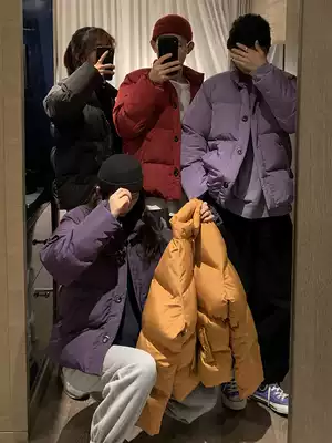 Hongren Pavilion short cotton-padded women 2021 Winter new Korean version of loose casual stand collar thickened cotton-padded jacket coat