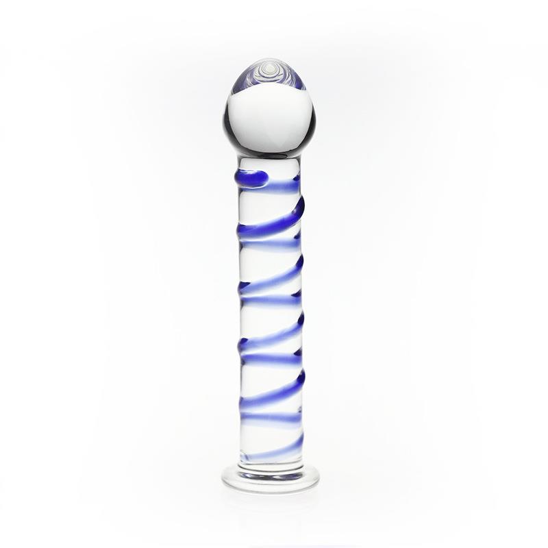 Glass-made femalemasturbation toy fake phallus adult product