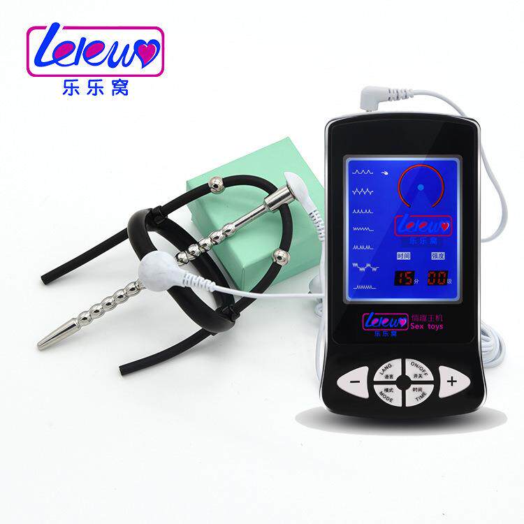 Male penis electric shock punishment toy urethral dilator