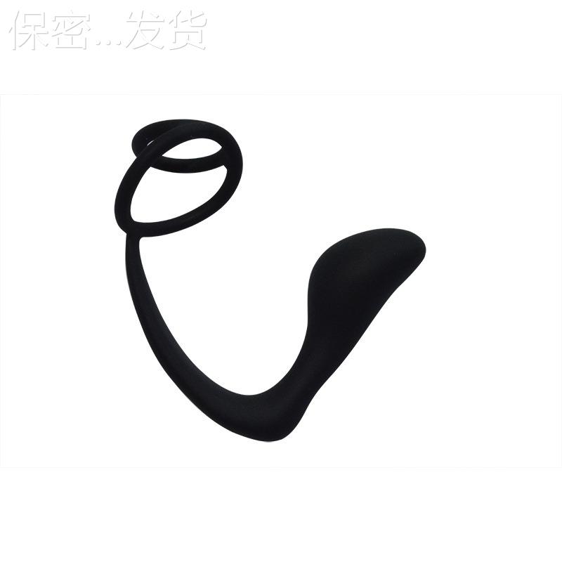 黑色硅胶前列线按摩器男用菊部门兴奋局部按摩器按摩放松新款解压