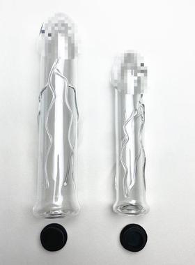 A self-pleasuring toy made of glass for use inside the anus.