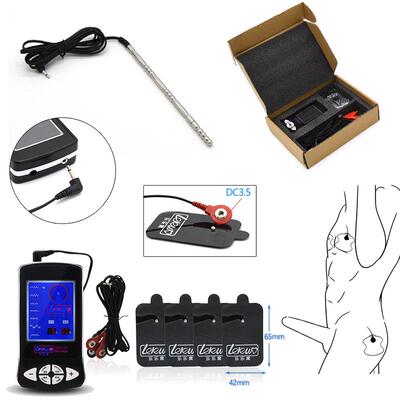 Male penis electric shock punishment toy urethral dilator