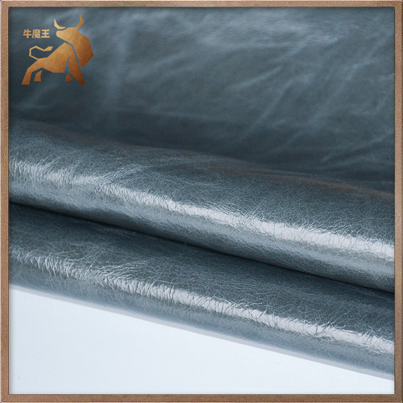 意大利复古油蜡皮整张头层牛皮皮料植鞣昏灰纯色手工包包真皮面料