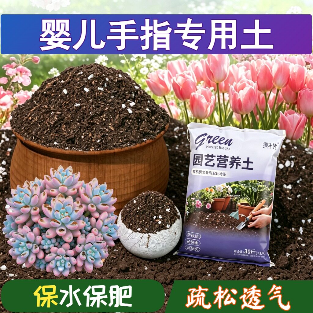 婴儿手指专用腐叶土不烂根盆景加有机肥优质促生长观叶种菜土包邮