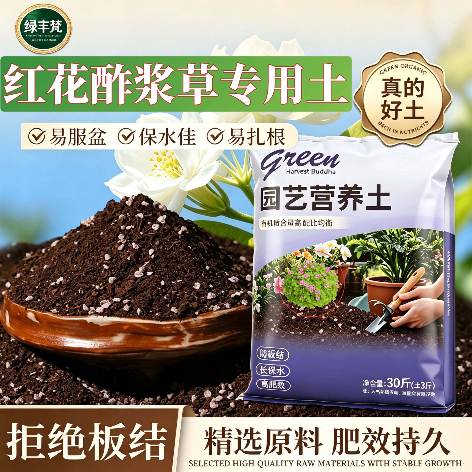 红花酢浆草适用进口泥炭土高温腐熟根壮苗好泥炭基质进口壮根多肉