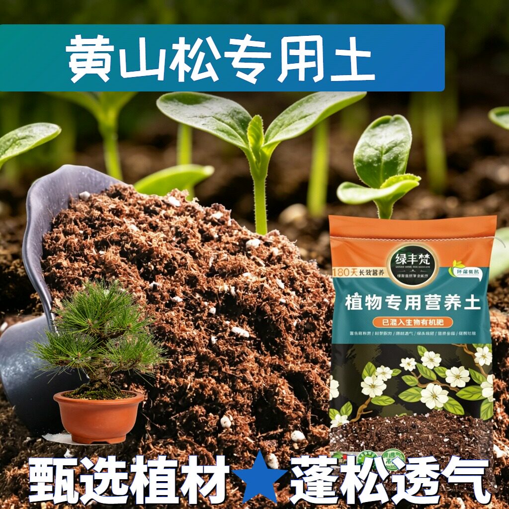 黄山松专用配方土疏松多孔育苗营养土原料甄选留存水分家用装木本