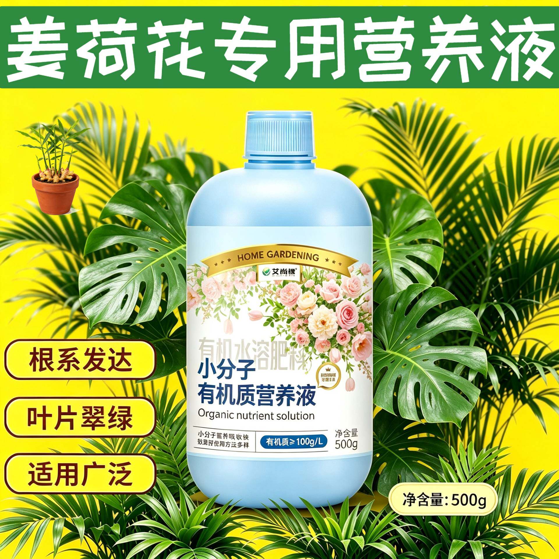 姜荷花适用观花型营养液小分子有机质壮根促长盆栽园艺家用专用