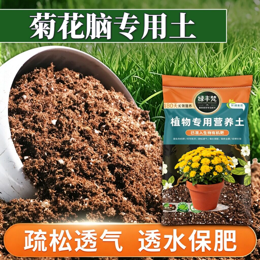 菊花脑适用种植土持水性好地栽营养土进口留存肥力大包装喜酸园艺