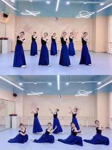 儿童成人考级民族大摆裙藏族维族朝鲜族演出表演练习裙半身舞蹈裙