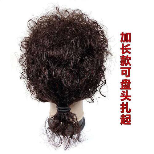 假发头顶补发片女卷发真发补发块隐形遮白发羊毛卷增发量蓬松妈妈
