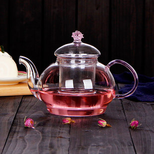 玻璃茶壶耐热过滤透明茶壶大容量花草茶泡茶器花语大花茶壶800ml