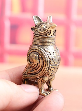 青铜器摆件商代妇好鸮尊仿古工艺礼品文创中式家居装饰