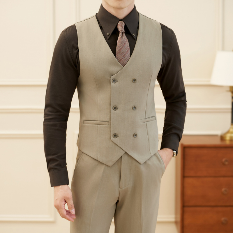 定制logo酒吧KTV台球厅桌球餐饮服务员工作服男西装马甲裤子套装