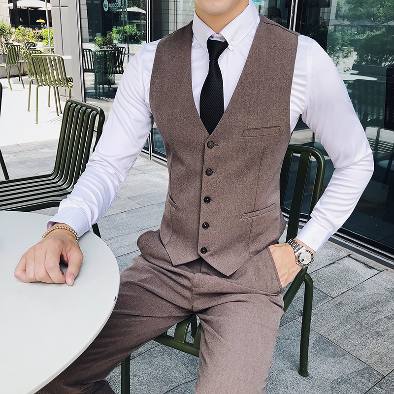 定制logo酒吧KTV台球厅桌球餐饮服务员工作服男西装马甲背心坎肩