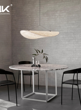 丹麦Tense蚕丝客厅吊灯设计师日式诧寂风民宿卧室书房餐厅灯具