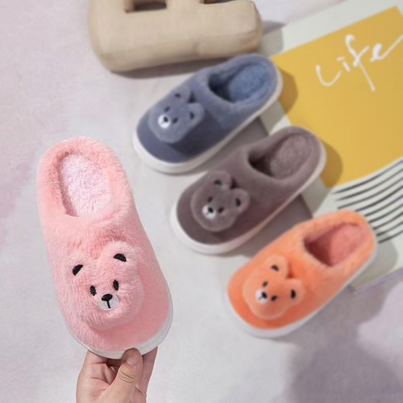 儿童棉拖鞋秋冬季男童女童防滑童鞋居家厚底拖鞋大中小童宝宝拖鞋