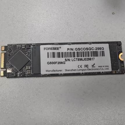 江波龙FORESEE固态硬盘256G/M2/sata3/NGFF协议/intel 180G/2280