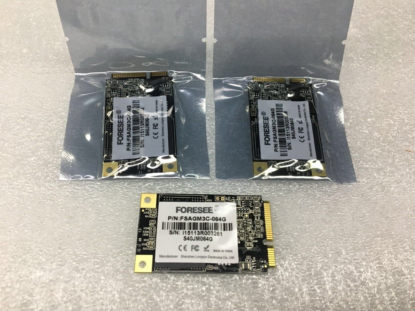 새로운 FORESEE LONGSYS 산업용 64G 솔리드 스테이트 드라이브 MSATA 인터페이스 60G|SSD 노트북 산업용 컴퓨터