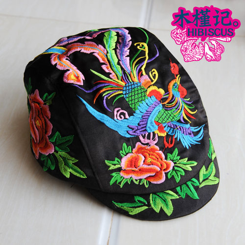 刺绣花女杨丽萍前进休闲复古帽子