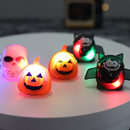 万圣节装 饰品发光手表南瓜闪光戒指塑料材质儿童卡通礼物首饰