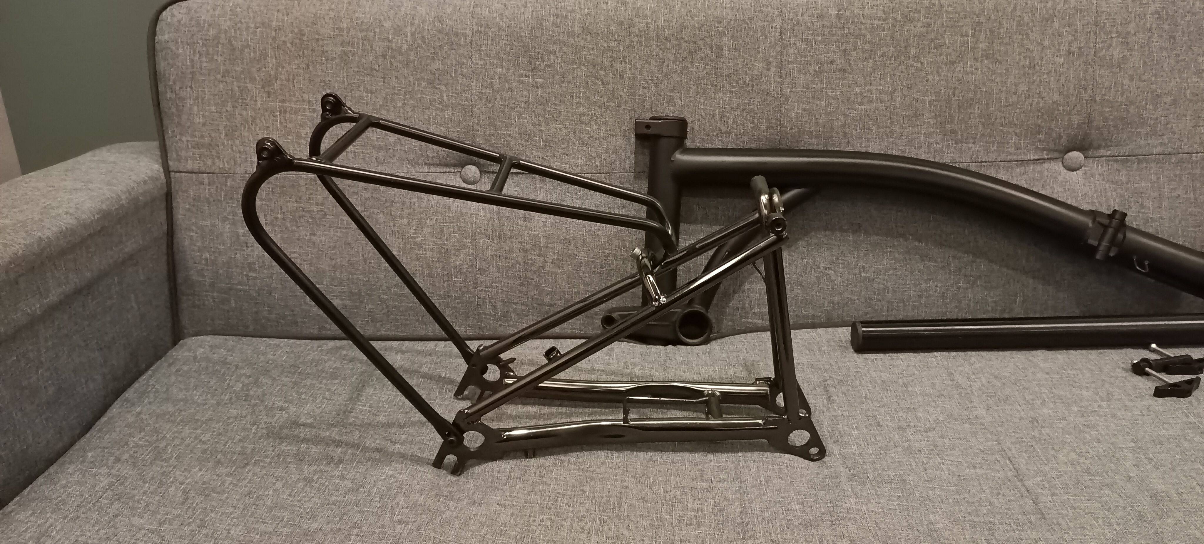 小布折叠自行车16/20寸碟/c刹实心铝材c/p通用加粗版后架。 1