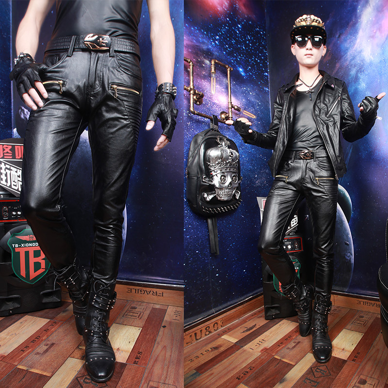 Pantalon cuir homme serré pour jeunesse - Ref 1486181 Image 1